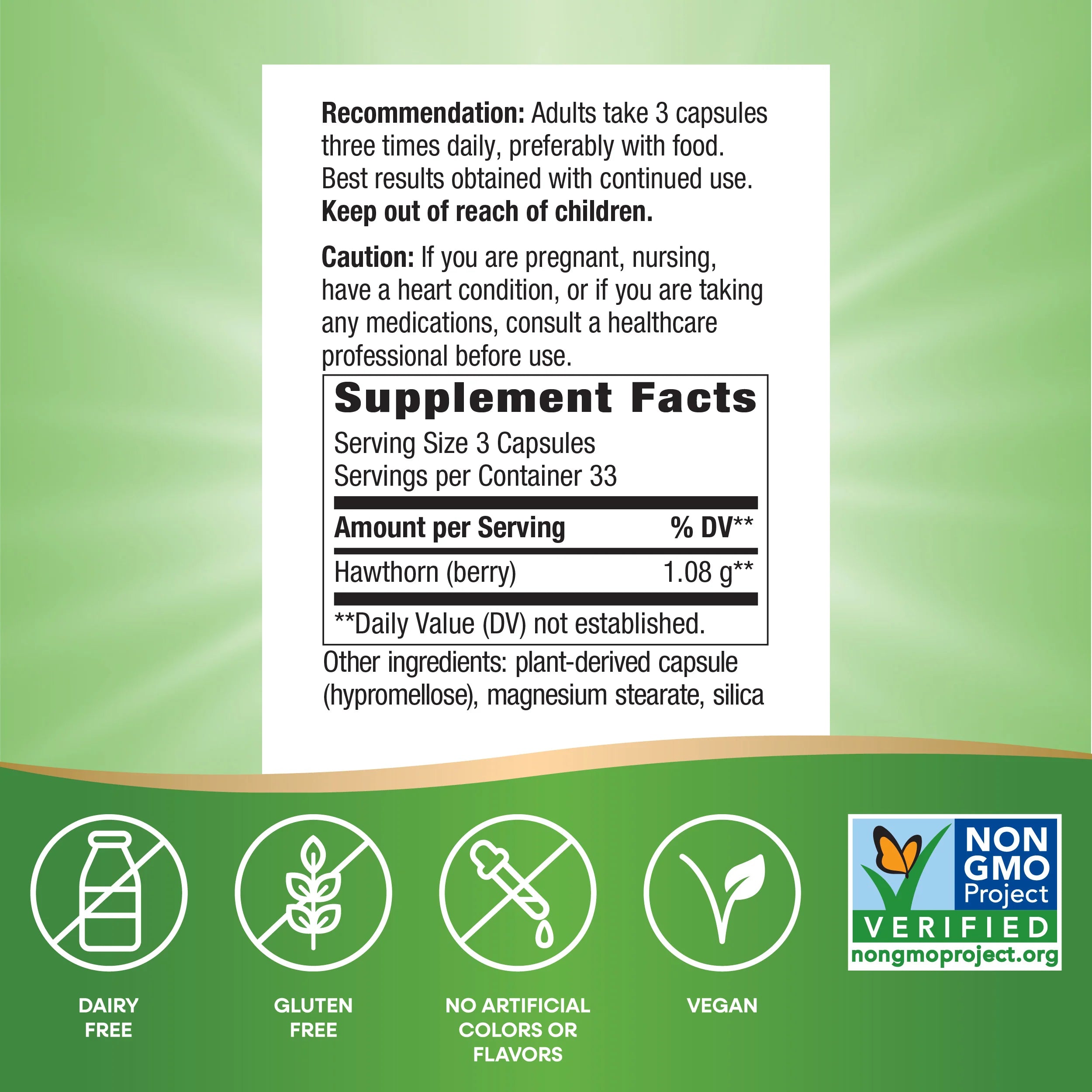 Nature's Way Hawthorn Berries-N101 Nutrition