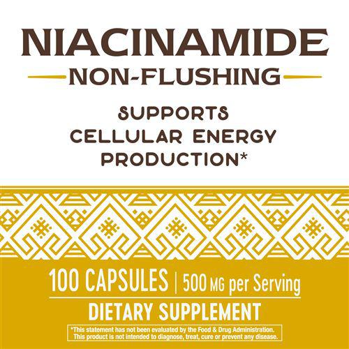 Nature's Way Niacinamide (non-flushing) 500 mg-100 capsules-N101 Nutrition