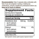 Nature's Way Pantothenic Acid-100 capsules-N101 Nutrition