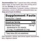 Nature's Way Rhodiola Extract-60 vegan capsules-N101 Nutrition