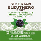 Nature's Way Siberian Eleuthero Root-100 vegan capsules-N101 Nutrition