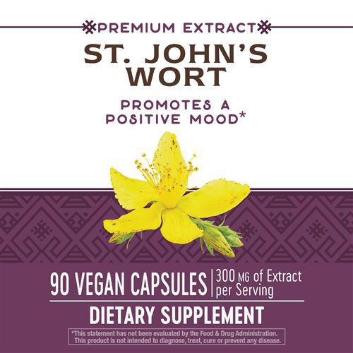 Nature's Way St. Johns Wort Extract-90 vegan capsules-N101 Nutrition