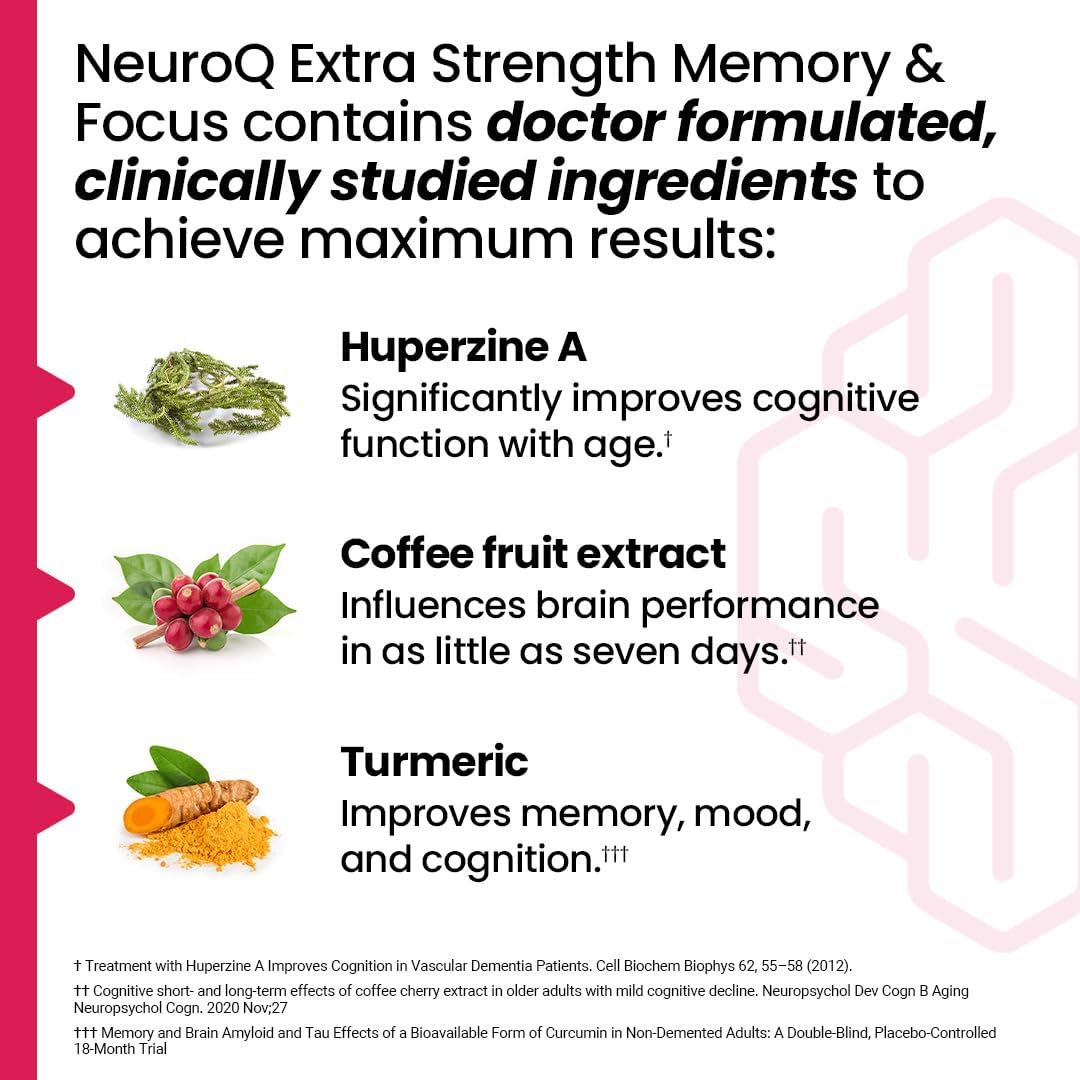 NeuroQ Brain Health Extra Strength Memory & Focus-N101 Nutrition