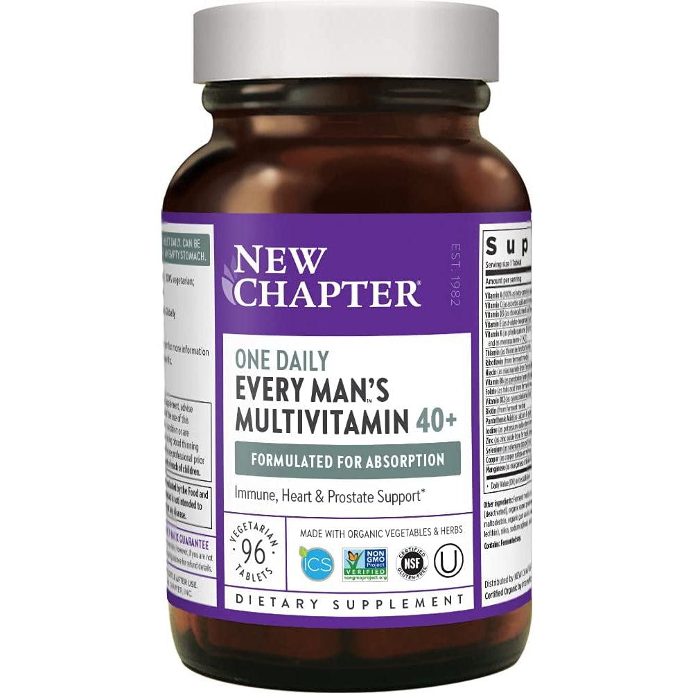 New Chapter Every Man’s One Daily 40+ Multivitamin-96 vegetarian tablets-N101 Nutrition