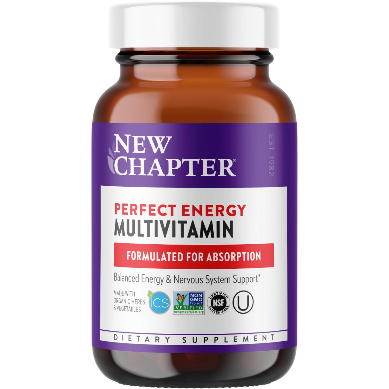 New Chapter Perfect Energy Multivitamin-96 vegetarian tablets-N101 Nutrition