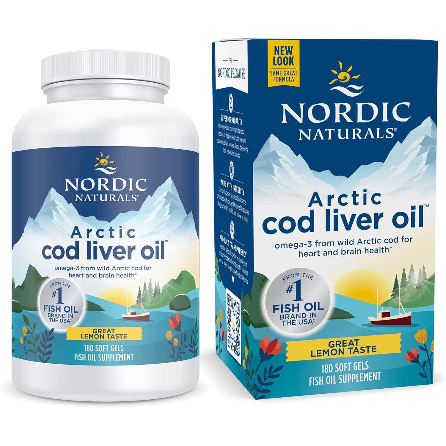 Nordic Naturals Arctic Cod Liver Oil-180 softgels-N101 Nutrition