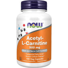 NOW Acetyl-L Carnitine 500 mg-100 veg capsules-N101 Nutrition