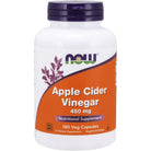 NOW Apple Cider Vinegar 450 mg-180 veg capsules-N101 Nutrition