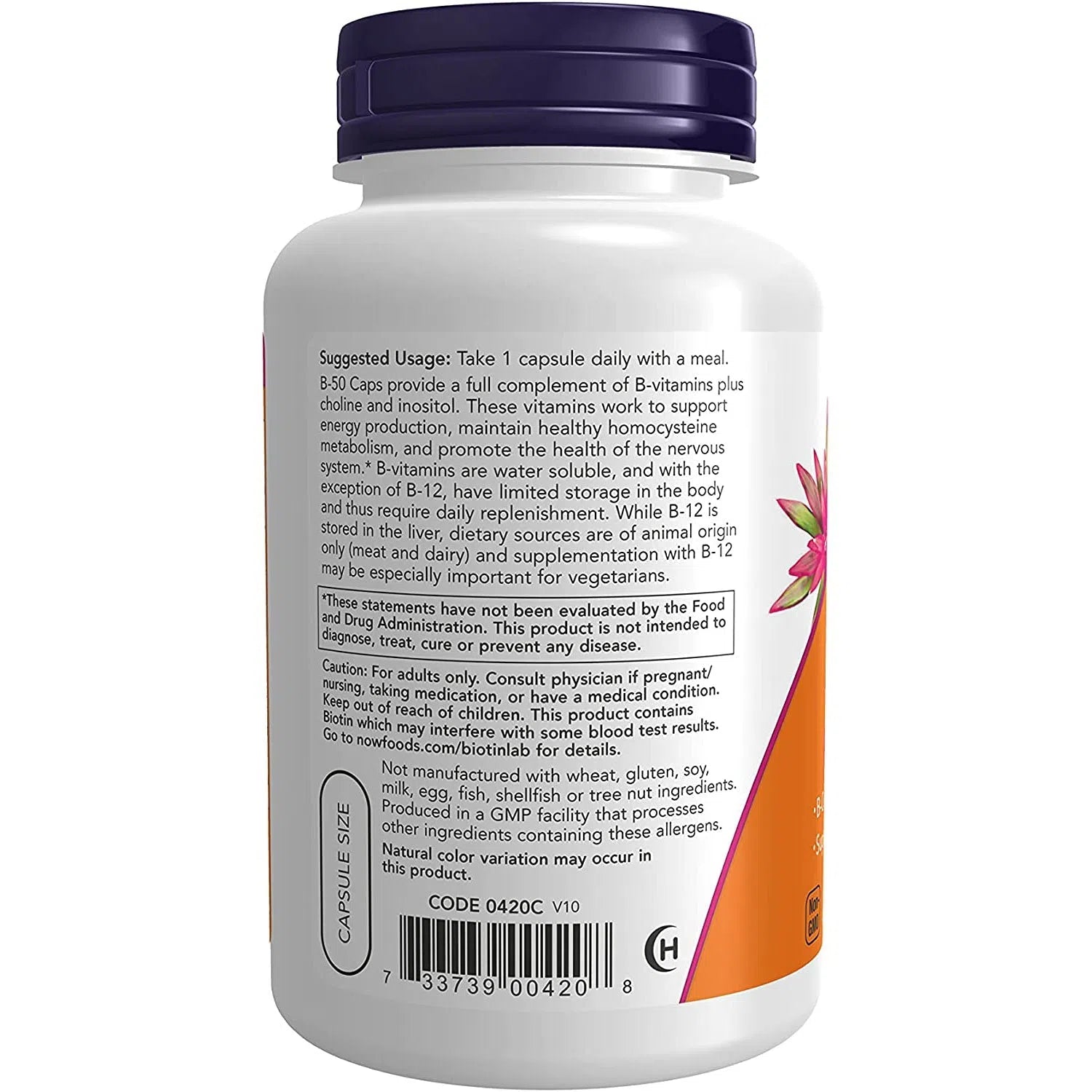 NOW B-50-100 veg capsules-N101 Nutrition