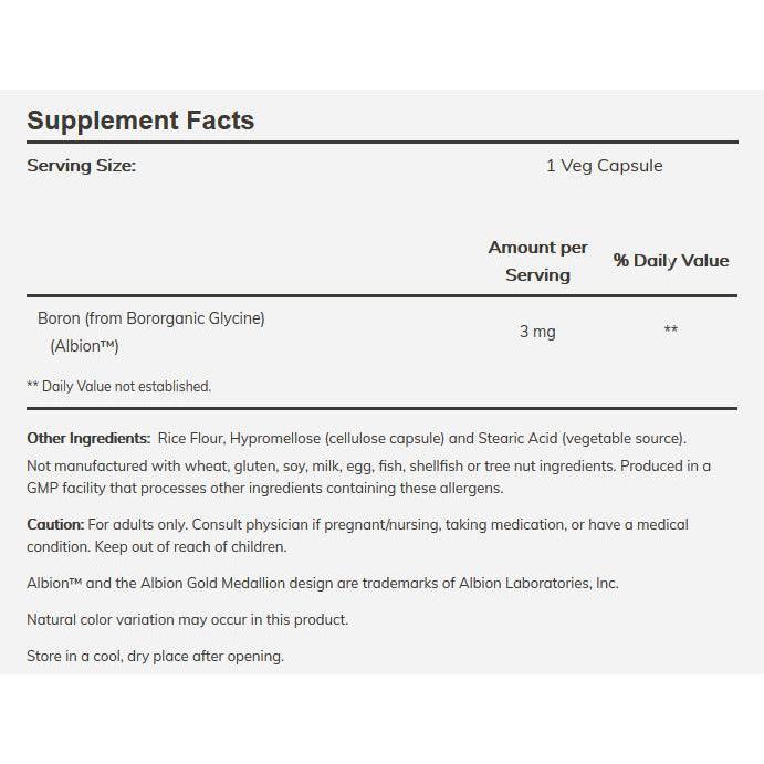 NOW Boron-100 veggie caps-N101 Nutrition