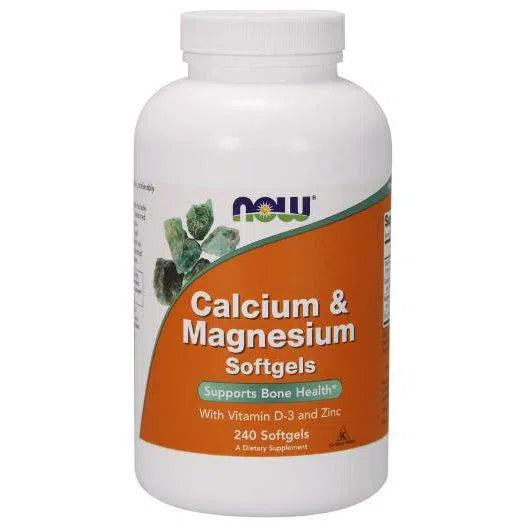 NOW Cal-Mag Softgels-120 softgels-N101 Nutrition