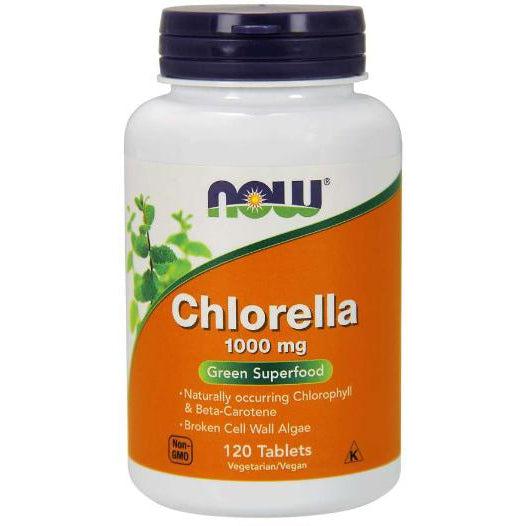 NOW Chlorella Tablets 1000 mg (Best By 09/2026 - FINAL SALE / NO RETURNS)-120 tablets-N101 Nutrition