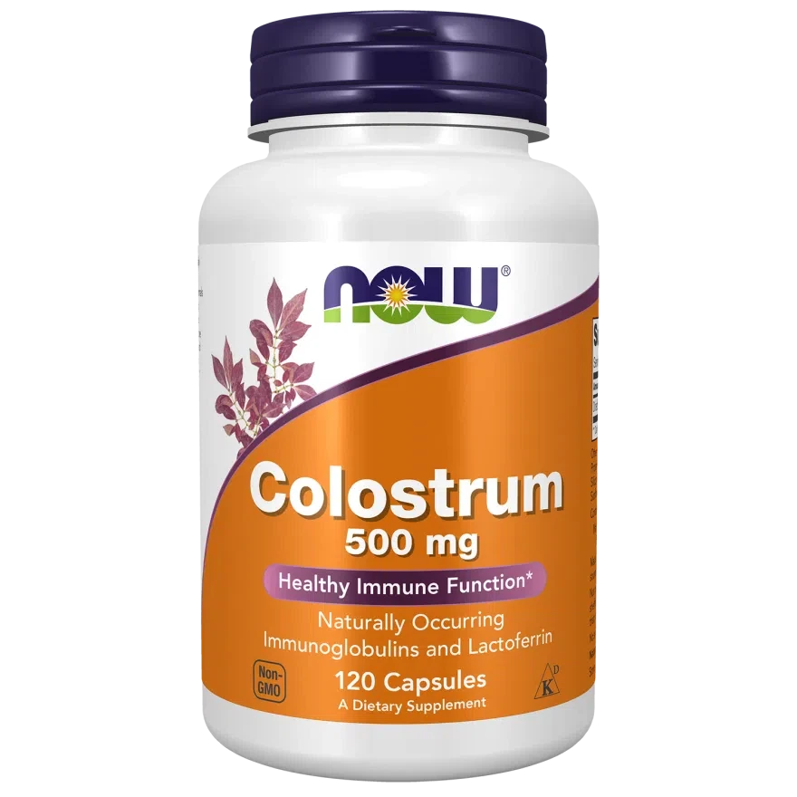 NOW Colostrum 500 mg-120 capsules-N101 Nutrition