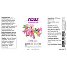 NOW Essential Oils Geranium Oil-1 fl oz (30 mL)-N101 Nutrition