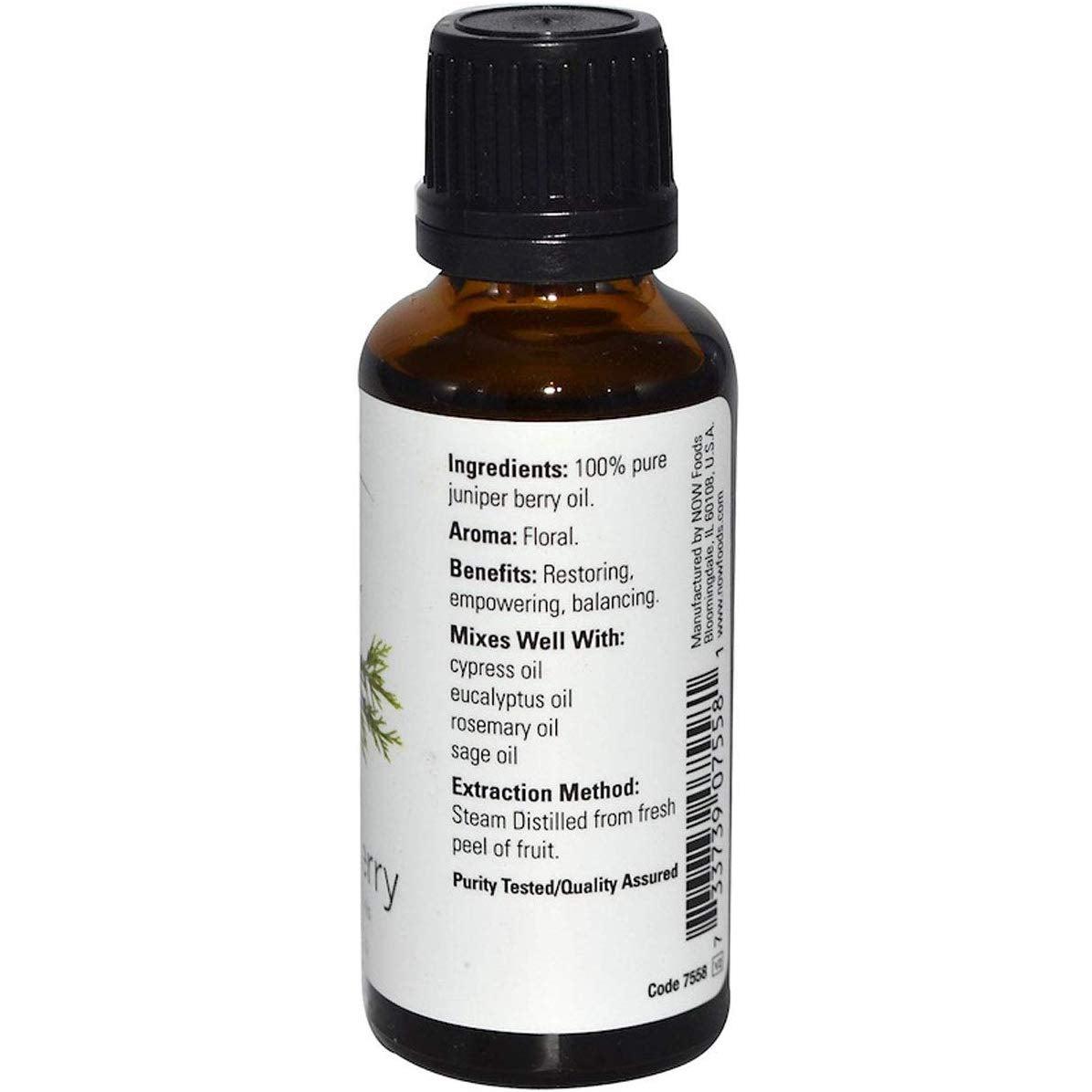 NOW Essential Oils Juniper Berry Oil-1 fl oz (30 mL)-N101 Nutrition