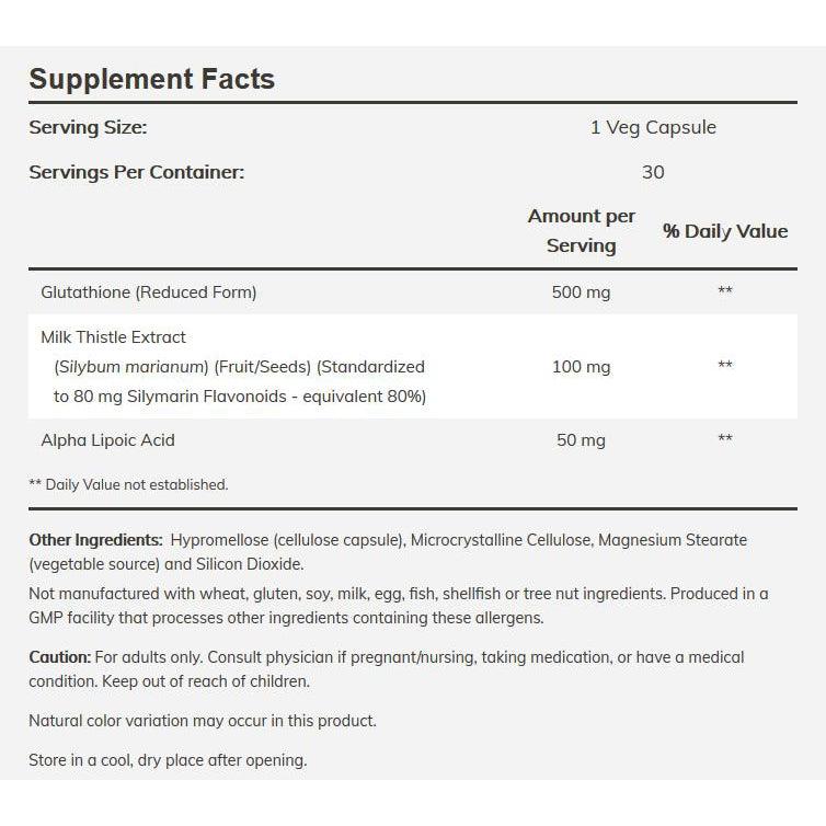 NOW Glutathione 500 mg-N101 Nutrition
