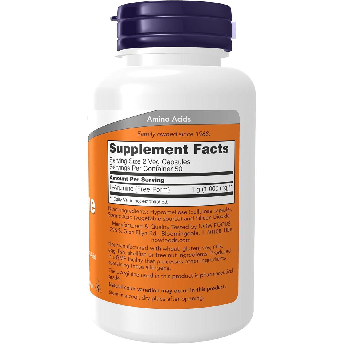 NOW L-Arginine 500 mg-N101 Nutrition