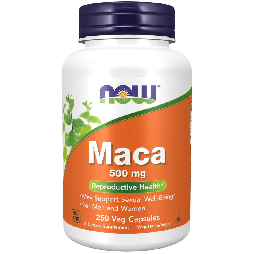 NOW Maca 500 mg-250 Veg Capsules-N101 Nutrition