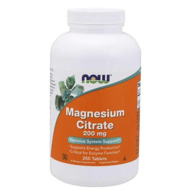 NOW Magnesium Citrate 200 mg-100 tablets-N101 Nutrition