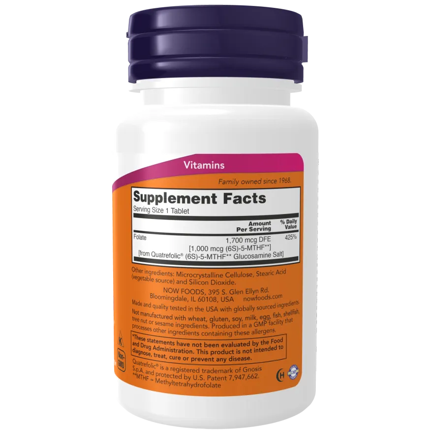 NOW Methyl Folate 1000 mcg-N101 Nutrition