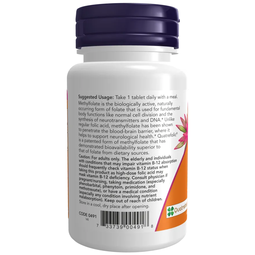 NOW Methyl Folate 1000 mcg-N101 Nutrition