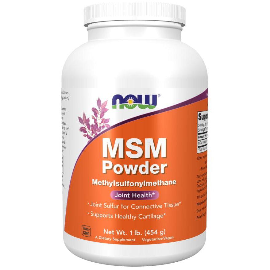 NOW MSM Powder-1 lb (454 g)-N101 Nutrition