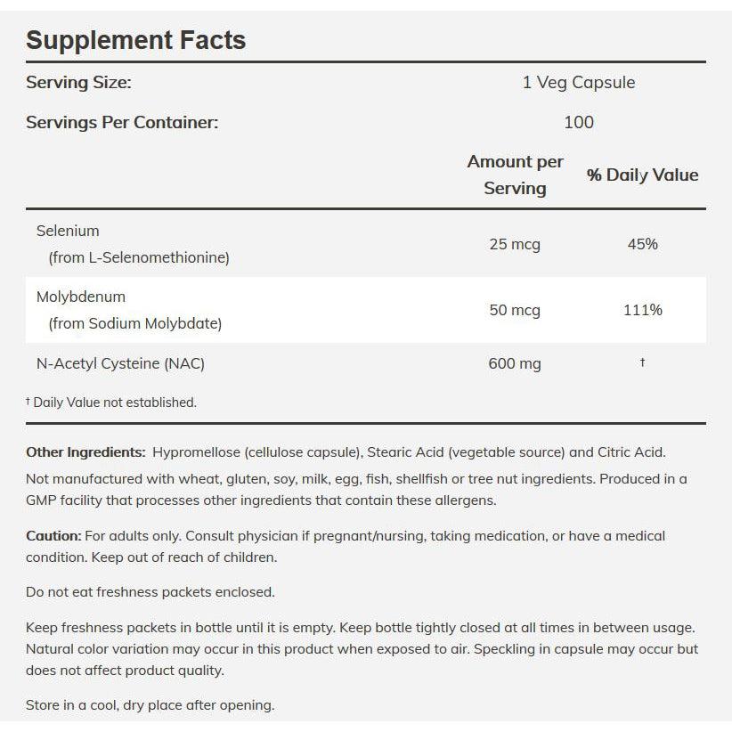 NOW NAC (N-Acetyl Cysteine) 600 mg-N101 Nutrition