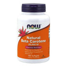 NOW Natural Beta Carotene 25,000 IU-180 softgels-N101 Nutrition