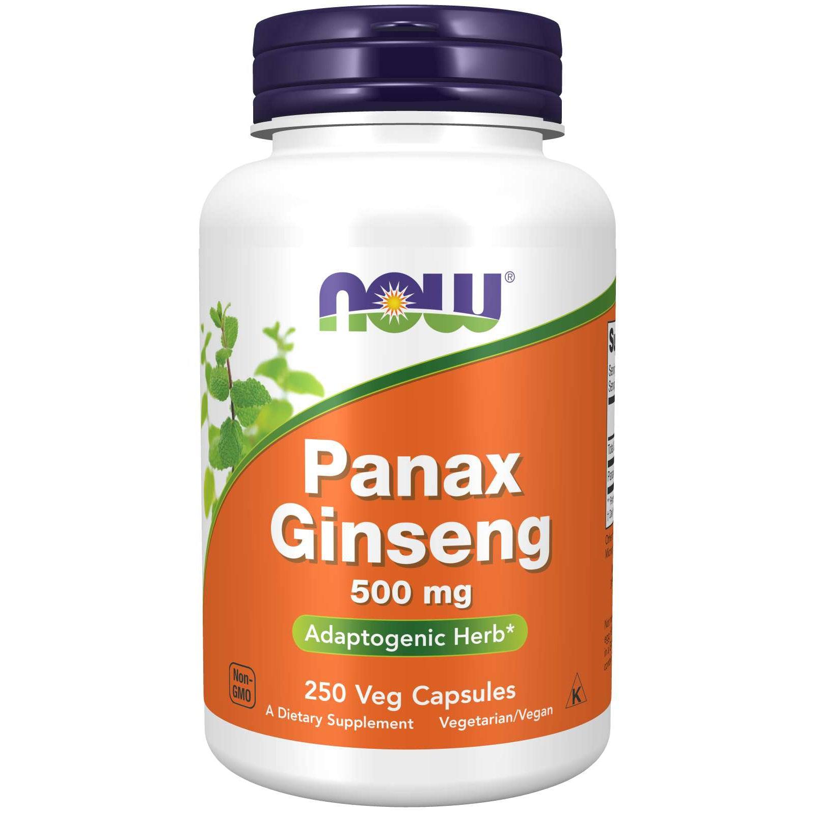 NOW Panax Ginseng 500 mg-100 veggie caps-N101 Nutrition