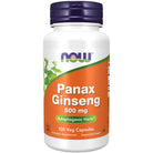 NOW Panax Ginseng 500 mg-100 veggie caps-N101 Nutrition