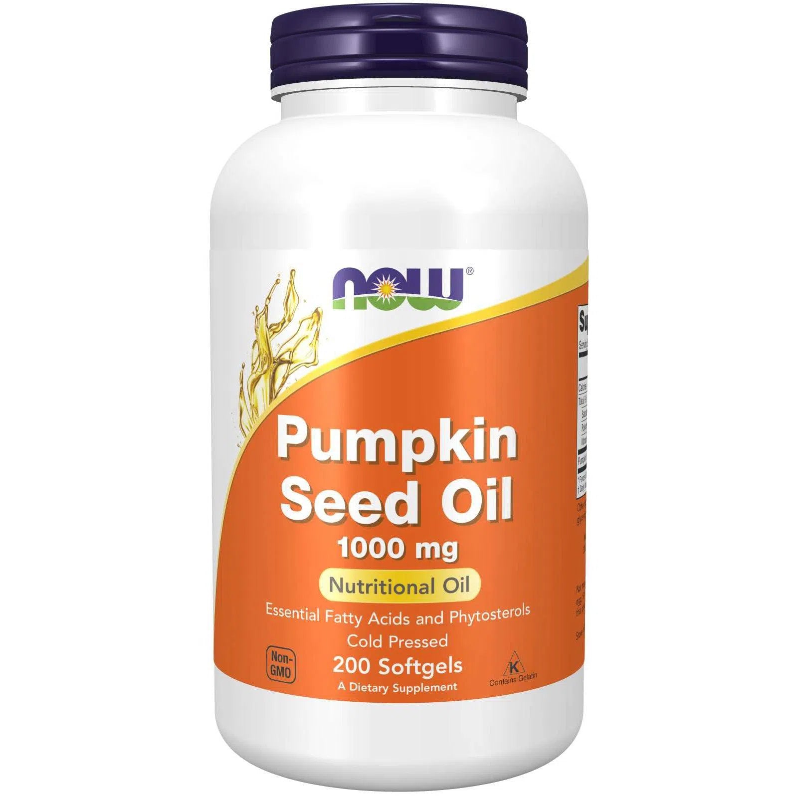 NOW Pumpkin Seed Oil 1000 mg-100 softgels-N101 Nutrition