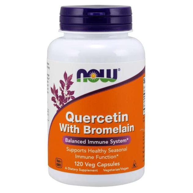 NOW Quercetin with Bromelain-120 veggie caps-N101 Nutrition