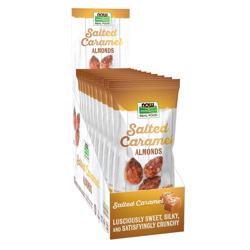 NOW Real Food Almonds-Box (10 packs)-Salted Caramel-N101 Nutrition