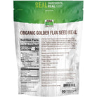 NOW Real Food Organic Golden Flax Seed Meal-22 oz (624 g)-N101 Nutrition