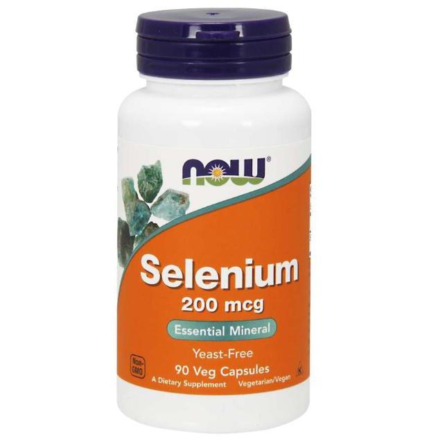 NOW Selenium 200mcg (Vegetarian/Vegan)-90 veggie caps-N101 Nutrition