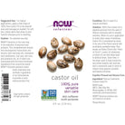 NOW Solutions Castor Oil-16 fl oz (473 mL)-N101 Nutrition