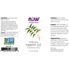 NOW Solutions Neem Oil-1 fl oz (30 mL)-N101 Nutrition