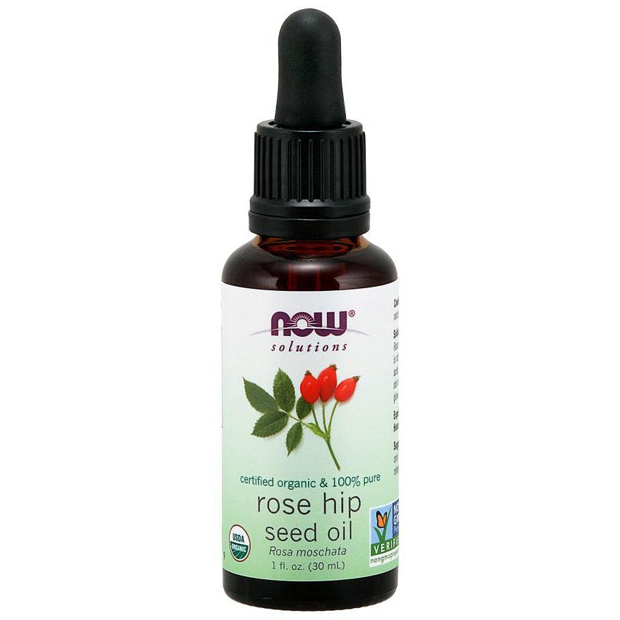 NOW Solutions Organic Rose Hip Seed Oil-1 fl oz (30 mL)-N101 Nutrition