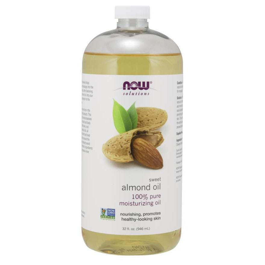 NOW Solutions Sweet Almond Oil-16 fl oz (473 mL)-N101 Nutrition