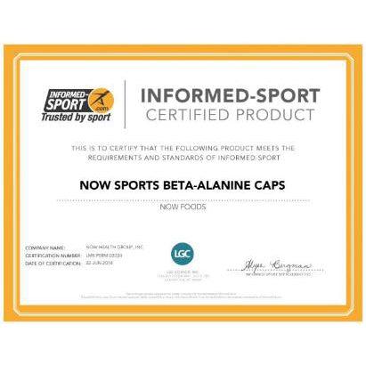 NOW Sports Beta-Alanine 750 mg-120 veg capsules-N101 Nutrition