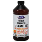 NOW Sports L-Carnitine Triple Strength Liquid 3000 mg - Citrus-16 fl oz (473 mL)-N101 Nutrition