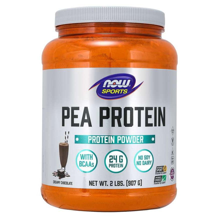 NOW Sports Pea Protein - Creamy Chocolate-2 lbs-N101 Nutrition