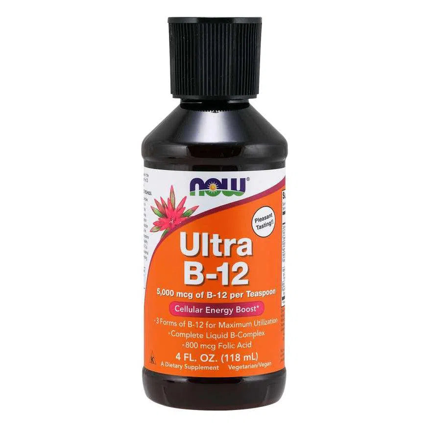 NOW Ultra B-12 Liquid-4 fl oz (118 mL)-N101 Nutrition