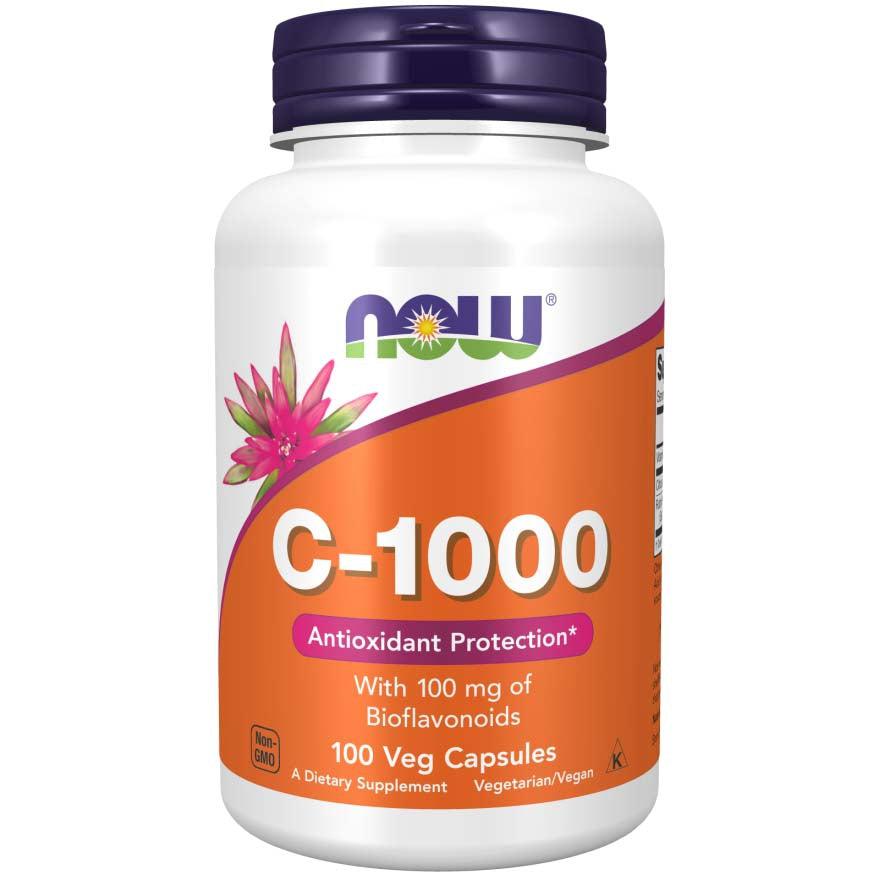 NOW Vitamin C-1000 Veg Capsules-250 veg capsules-N101 Nutrition