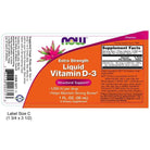 NOW Vitamin D-3 Liquid, Extra Strength-1 fl oz (30 mL)-N101 Nutrition