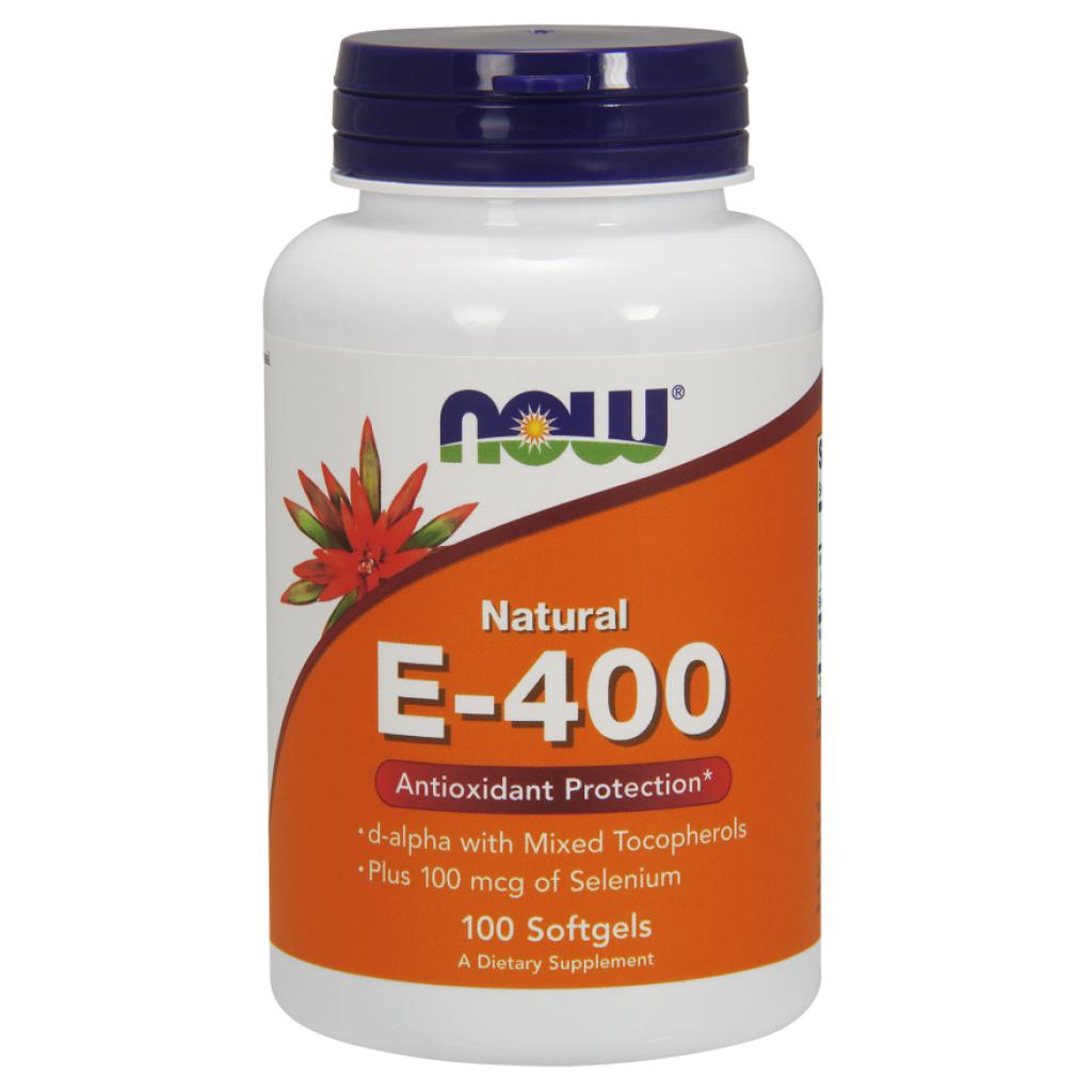 NOW Vitamin E-400 w/ Selenium-100 softgels-N101 Nutrition