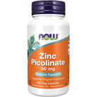 NOW Zinc Picolinate 50 mg-60 veg capsules-N101 Nutrition