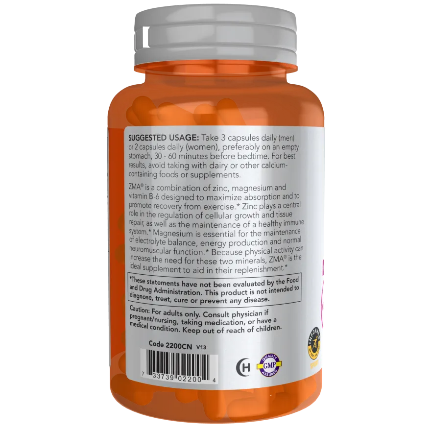 NOW ZMA-N101 Nutrition
