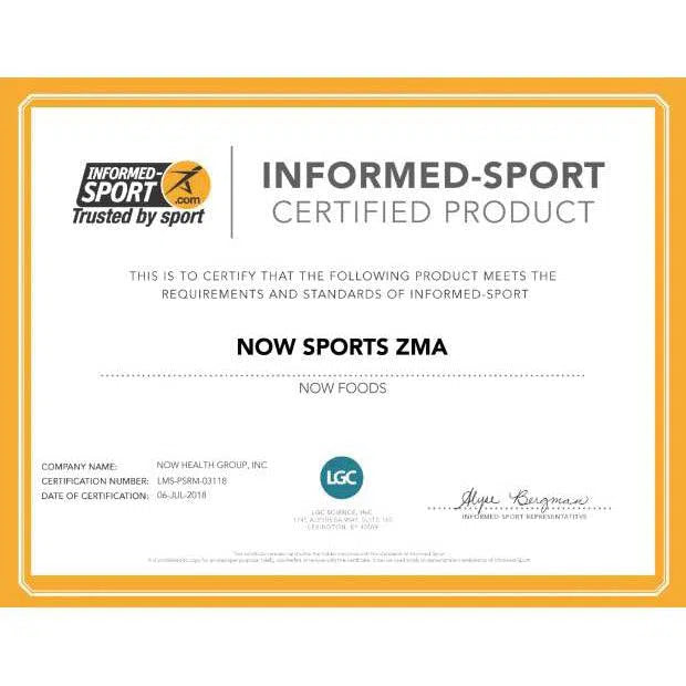 NOW ZMA-N101 Nutrition