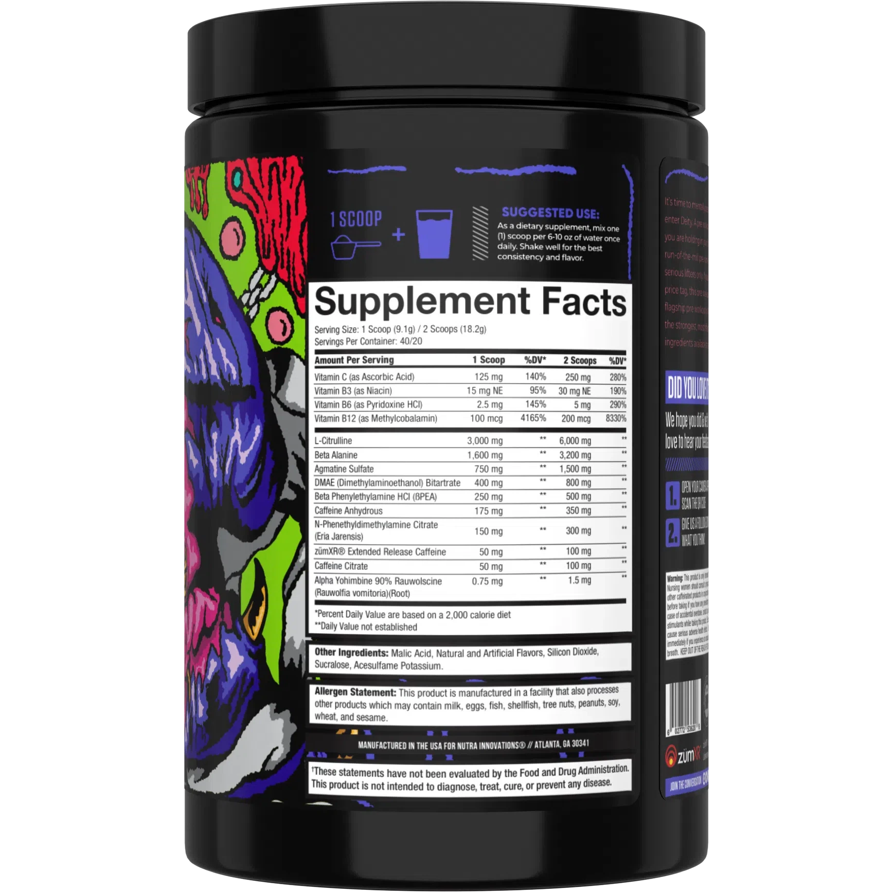 Nutra Innovations Deity V2-N101 Nutrition